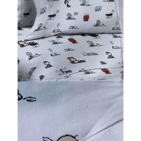 Peanuts Snoopy Woodstock Charlie Brown Linus Sally TWIN Size Soft Sheet Set NEW - Picture 6 of 12